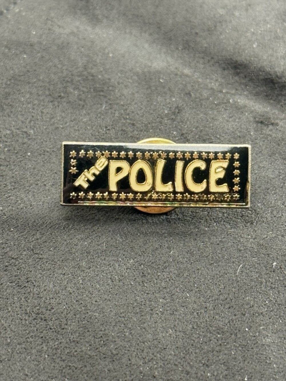 Vintage The Police Rock Band Enamel Lapel Pin Sting New Wave Badge